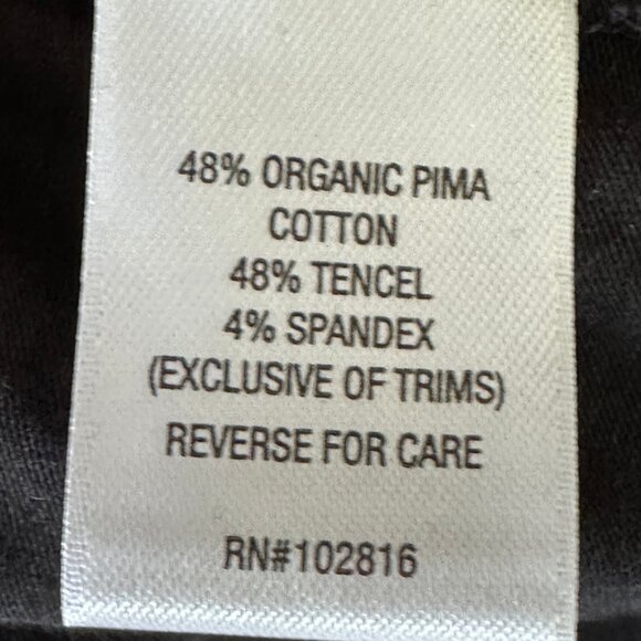 Garnet Hill Women's Essential Banded Surplice Knit Tank Black Size Large - Picture 7 of 8